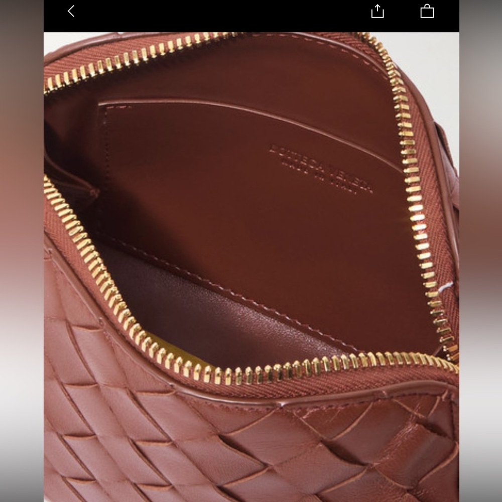 Bottega Veneta Brown Intrecciato Leather Shoulder Bag - Picture 11 of 16